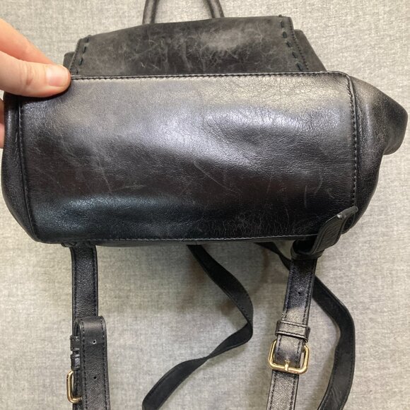 Lodis Kai Backpack Black Leather Tote Purse Smooth Sleek Minimalist Pocket Lined main image 14